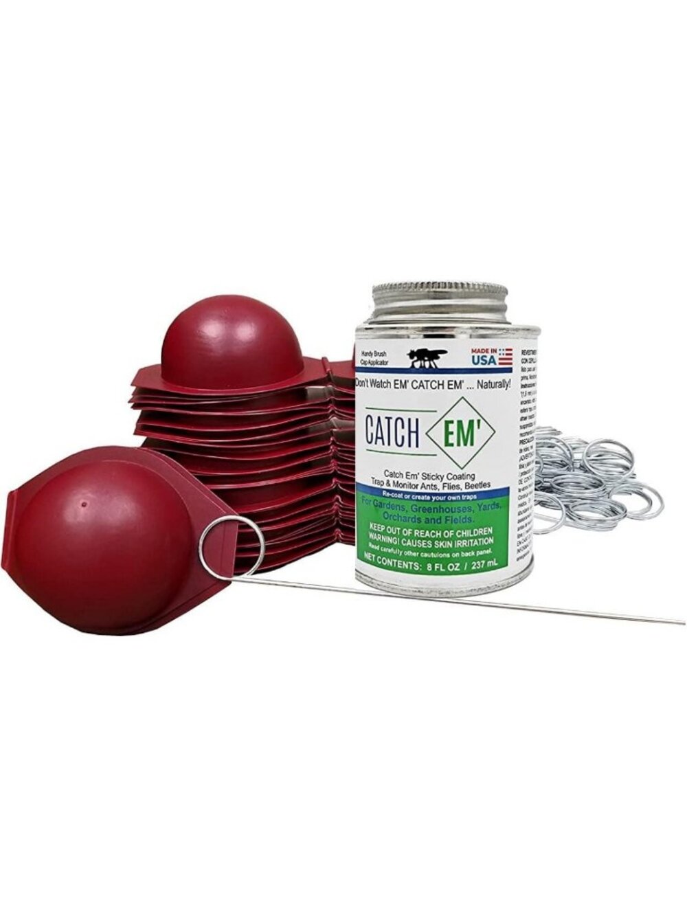 Deluxe Apple Maggot Trap Kit with Brush-On Catch EM' - 12 Pack Pest Control